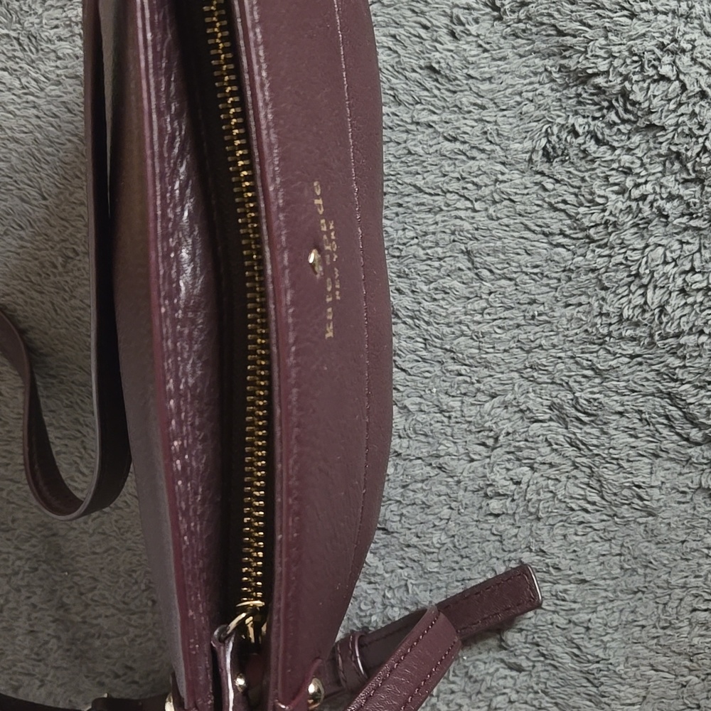 Kate Spade Burgundy Pebbled Leather Crossbody Bag - Picture 5 of 10